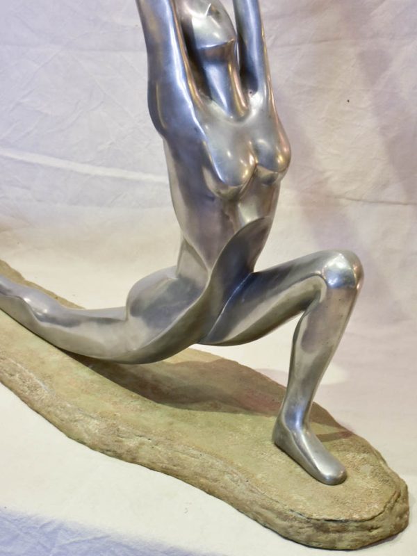 Large vintage resin sculpture of a woman practicing yoga Cheap