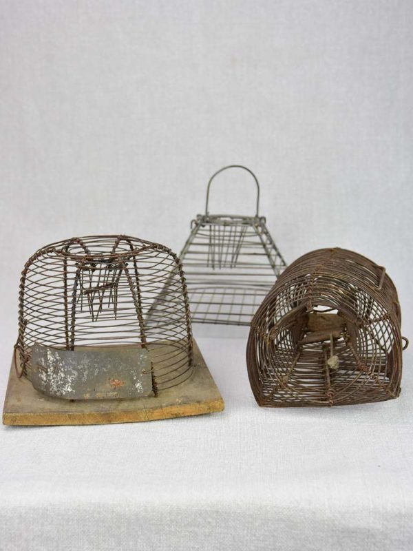 Collection of three early 20th century mouse traps For Cheap