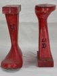 Antique French wooden boot molds - red Cheap