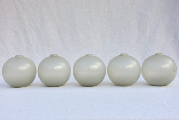 Collection of 10 Murano glass vases - opaque pale gray Online Sale