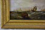 Victorian oil on canvas - marine scene signed E. Hayes 1854 19  x 15  on Sale