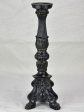 Antique candlestick with black paint finish 15¼  For Cheap