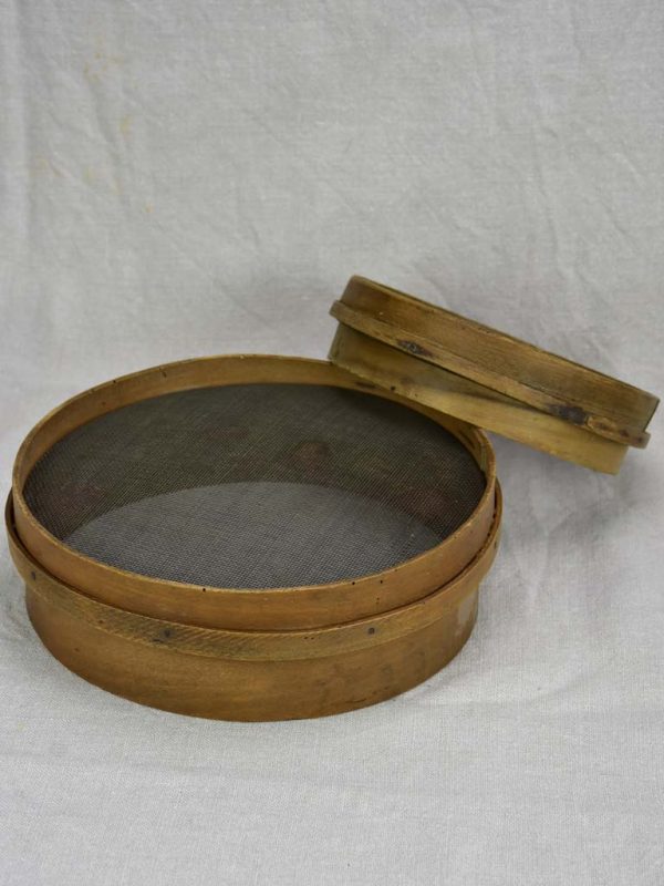 Two antique  French flour sieves For Cheap