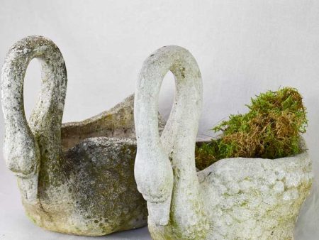 Pair of mid-century French swan garden planters For Cheap