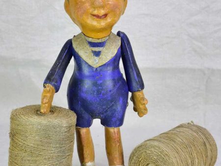 Antique French paper mache boy Cheap