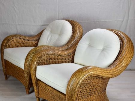 Very large vintage wicker armchairs Fashion