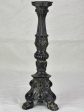 Antique candlestick with black paint finish 15¼  For Cheap