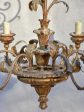 6-light Italian chandelier with leaf decorations 31½  on Sale