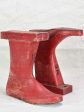 Antique French wooden boot molds - red Cheap