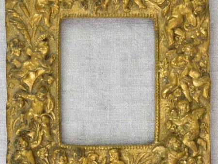 Antique French photo frame - gold with cherubs Discount