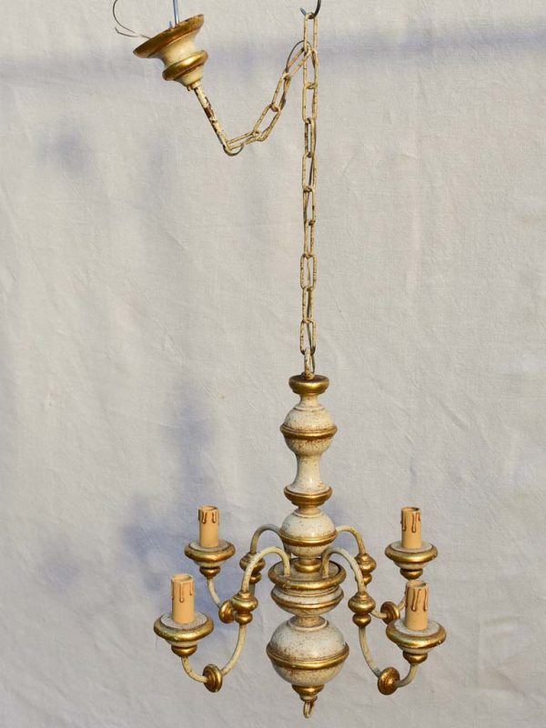 Pretty 1970 s four-light Italian chandelier 17¾  Fashion