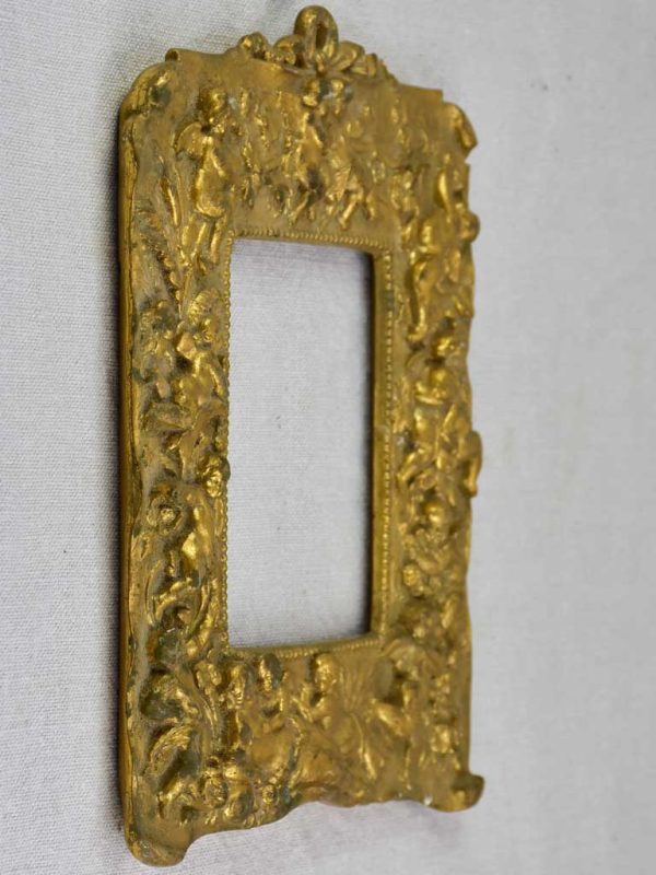 Antique French photo frame - gold with cherubs Discount