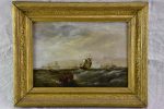 Victorian oil on canvas - marine scene signed E. Hayes 1854 19  x 15  on Sale