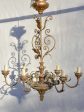 6-light Italian chandelier with leaf decorations 31½  on Sale