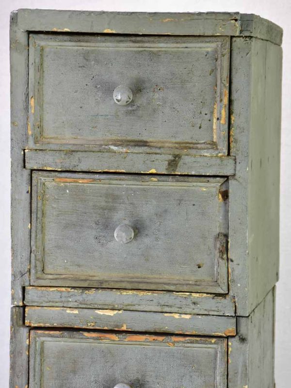 Set of rustic French drawers from a workshop with taupe patina 35¾  Sale