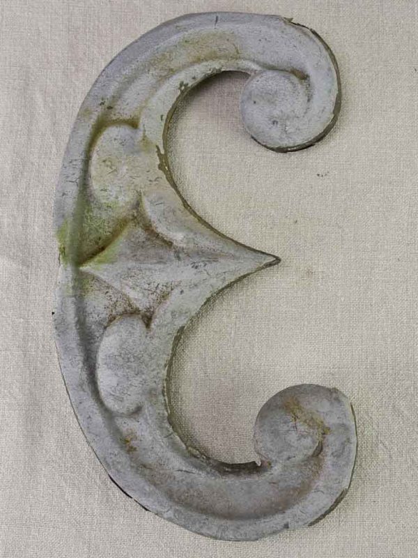 Collection of 10 salvaged French zinc elements - 19th century 9  Online