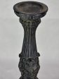 Antique candlestick with black paint finish 15¼  For Cheap