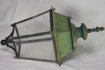 Pair of very large antique French lanterns with black and green patina Cheap