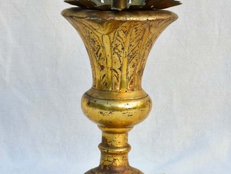 Empire style gilded Church candlestick lamp Discount