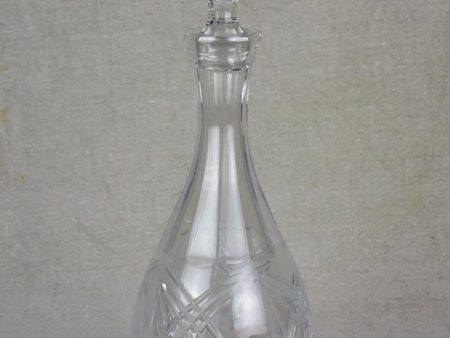 Art Deco crystal liqueur decanter with original stopper For Cheap