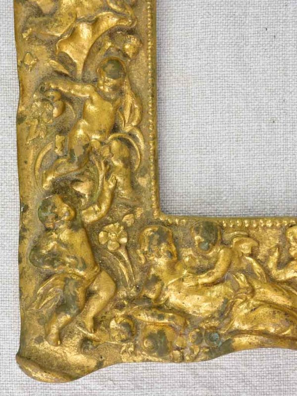 Antique French photo frame - gold with cherubs Discount