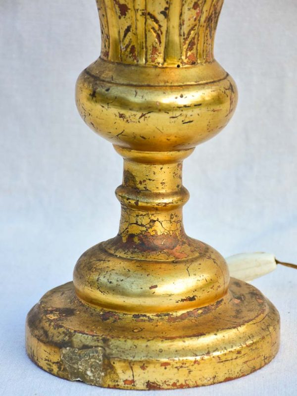 Empire style gilded Church candlestick lamp Discount