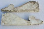 Pair of salvaged antique Italian Carrara marble elements 15¾  Online Sale