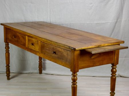 Antique French serving table with three drawers and pullouts 26½  x  70¾  Online now