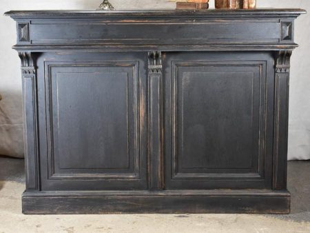 Antique French shop counter with black patina - 1900 s 48½  Sale