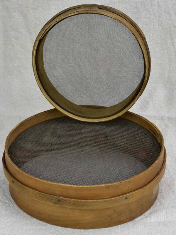 Two antique  French flour sieves For Cheap