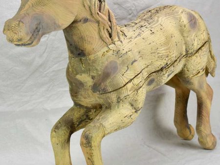 Carved antique French horse from a carousel   merry-go-round Supply