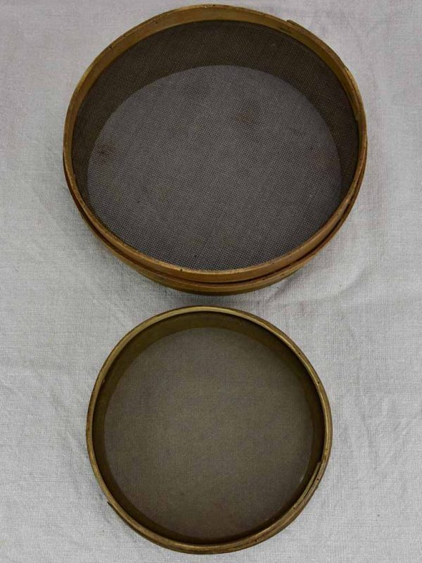 Two antique  French flour sieves For Cheap