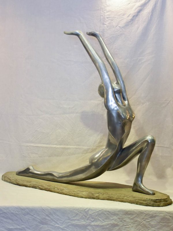 Large vintage resin sculpture of a woman practicing yoga Cheap