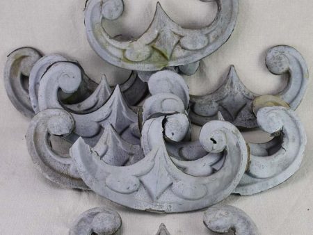 Collection of 10 salvaged French zinc elements - 19th century 9  Online