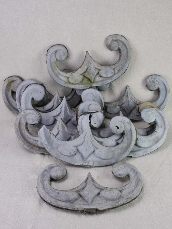 Collection of 10 salvaged French zinc elements - 19th century 9  Online