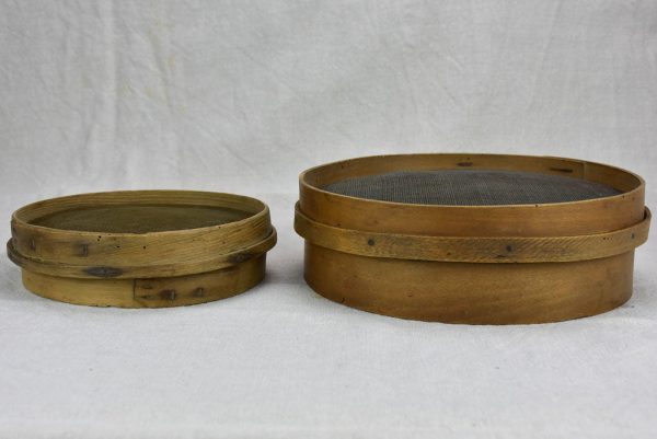 Two antique  French flour sieves For Cheap