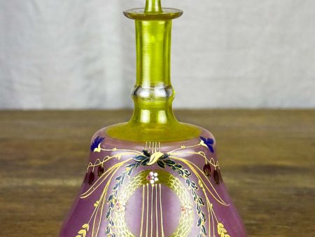 19th Century Enameled Glass Liqueur Bottle For Discount