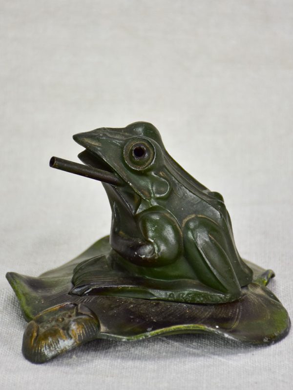 Antique French incense holder - frog Sale