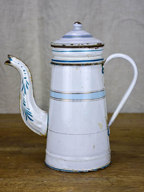 Antique French enamel cafetière Cheap