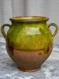 Antique French confit pot with green glaze 9  Fashion