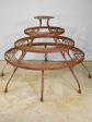 Rare round Arras plant stand with original patina and hoof feet 63¾  Sale