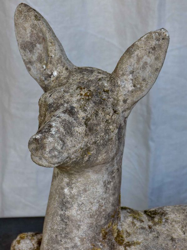 Mid-century garden sculpture of a deer For Sale