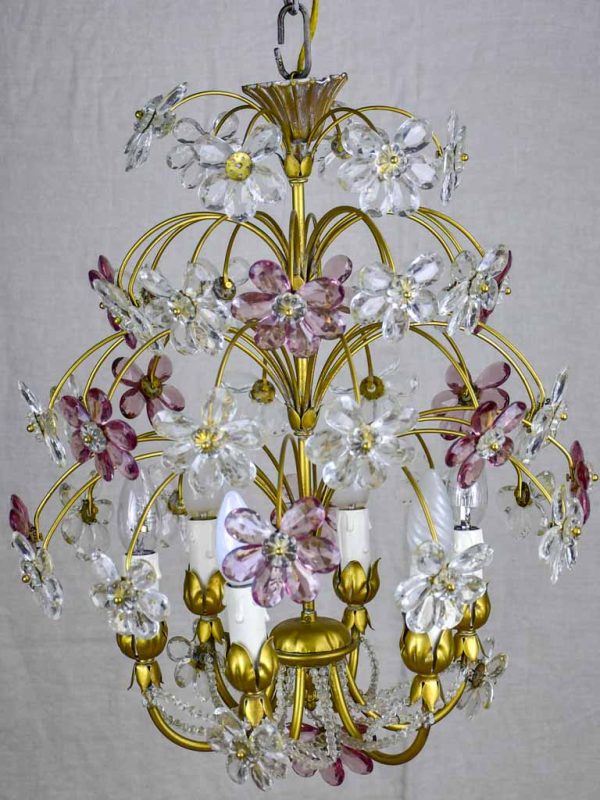 1960 s  70 s Maison Bagues style daisy chandelier - 18  high Cheap