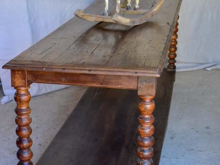 Large 19th Century French oak drapery table (two available) on Sale