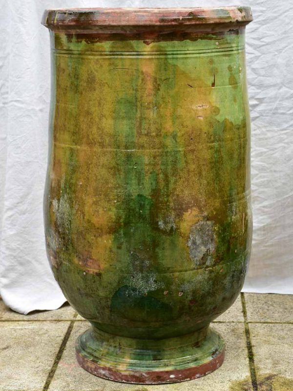 19th Century Anduze olive jar with green glaze - large 35¾  Sale