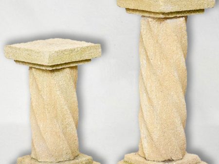 Two mid-century twisted column pedestals 27¼  Online