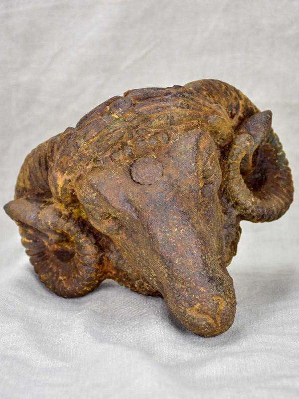 Rare 19th Century ram s head from a butcher Discount