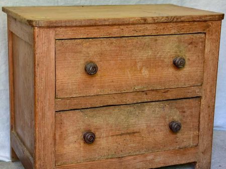 Rustic two drawer commode from a convent Cheap