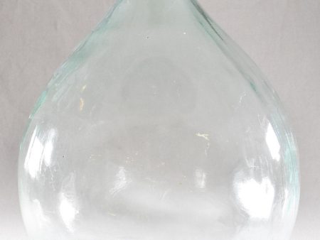 Large antique blown glass demijohn bottle - blue   green 22¾  For Cheap