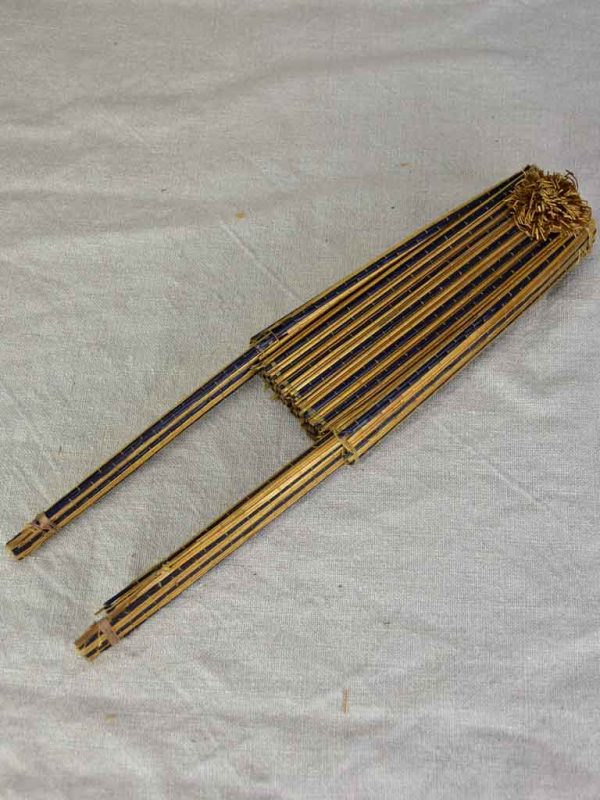 Antique French hand fan - straw Hot on Sale